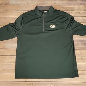 Green Bay Packers NFL Light weight 3/4 zip Pullover Team Apparel sz 3X